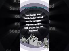 A customer from South Sudan visited our factory and experienced the soap production line firsthand.